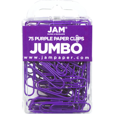 Red Paper Clips & Magnets Jam Paper Colorful Jumbo Clips Large 2 Inch 75 Pack