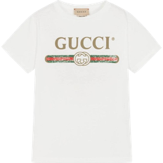 Gucci t shirt Gucci Kid's Cotton T-shirt with Vintage Logo - White (503628X3L02-9112)