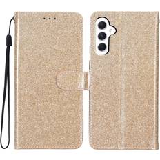Læder pung Eiderwood Samsung Galaxy A36 5G Læder Cover m Pung & Strop Glimmer Guld