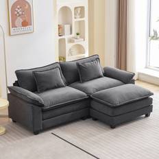Ebern Designs Arale 86" Comfy Cloud Sectional Sofa 86" 3 Seater