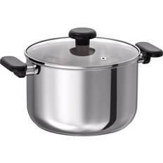 IKEA MIDDAGSMAT Gryta klarglas/rostfritt stål, 5 med lock 5 L 23 cm