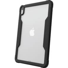 onn. slim rugged tablet case for ipad 10th generation black/clear