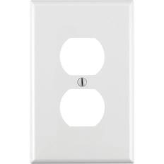 PJ8-W 1-Gang, 1-Duplex, Midway Nylon Wallplate, Midway Size, White, 1 Pack