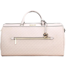 Michael Kors Travel Large Duffle Bag in PVC Signature (Dark Powder Blush)