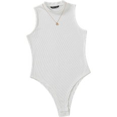 Shein Summer Solid Ribbed Sleeveless Bodysuit