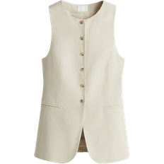 H&M Long Suit Waistcoat - Light Beige