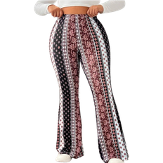 Shein Damen Große Größen Lässig Weite Hose mit Blumen Muster