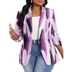 Shein Elegant Pink Knitted Fluffy Coat - Pink