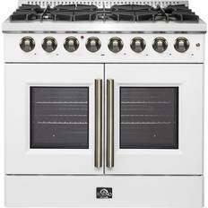 Ranges Forno Galiano 36 French Door Dual Fuel Range 5.36 cu ft Stainless Steel, White