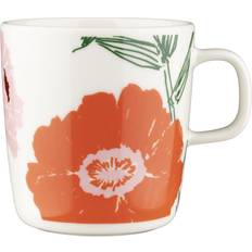 Marimekko Puutarhakutsut Mugg 40 cl Vit Grön Orange Mugg 40cl