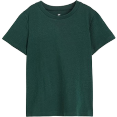 Green T-shirts Children's Clothing H&M Cotton T-shirt - Dark Green (0611503070)