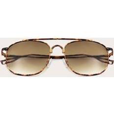 PrettyLittleThing Tort Oversized Metal Frame Aviator - Yellow