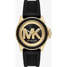 Michael Kors Oversized Everest Gold-Tone and Silicone Watch