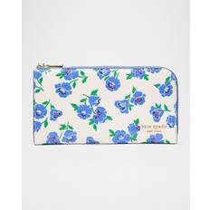 Kate Spade Devin Springtime Blooms Leather Continental Wallet - Cream