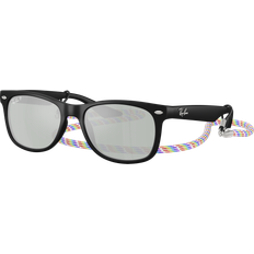 Ray-Ban Barn - Spegelglas Solglasögon Ray-Ban Wayfarer Kids Summer Capsule Solglasögon Gummi - Svart/Montura Grön