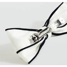 Women Hair Clips Mango Two-Tone Bow Pin Off White One Size