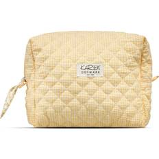 Karen Large Toiletry Bag - Yellow Checkered Quilt