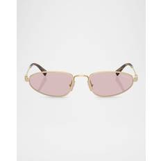 Miu Miu Metal - Unisex Sunglasses Miu Miu Woman Metal Gold Sunglasses - Gold