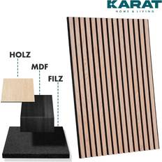 Platten Karat Akustikpaneel für Angenehme Raumakustik 60 x 60 cm White Oak