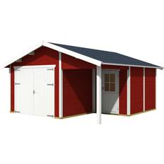 Garagen SKAN HOLZ garage Varberg 2500 cm x 525 cm Schwedenrot (Gebäudefläche )