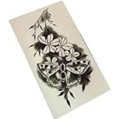 Makeup Maskerade Tatueringar - Gotiska Svarta Blommor