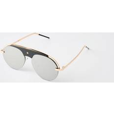 Solglasögon boohooMAN Mens Silver Metal Round Sunglasses