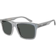 Solglasögon Emporio Armani Smoke Square Mens Sunglasses EA4232F - Rainbow