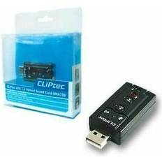 Sound Cards CLiPtec USB 2.0 to 3D Audio Sound Card External Adapter