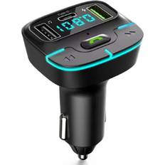 FM Transmitters Chronus 20W Handsfree Bluetooth 5.4 FM Transmitter Car Charger