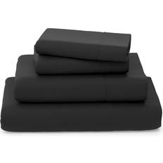 Viscose Bed Sheets Cosy House Collection Luxury Bamboo Sheets 16-Inch Deep Pockets Bed Sheet Black