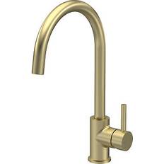 Brushed Kitchen Taps Balterley Kitchen Mono Mixer Tap with 1 Lever Handle 436mm Brushed Brass