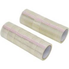 Postembalasje vidaXL Emballasjetape 12 Stk Gjennomsiktig 48 mm x 66 m