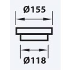 Aduro Kamintillbehör Aduro Övergång Ø118 Utv/Ø155 Inv