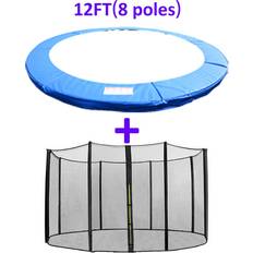 GreenBay Trampoline Replacement Safety Spring Cover 12FT 8 Pole Blue