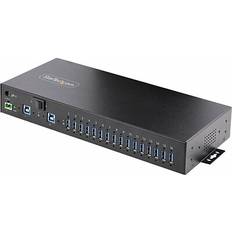 StarTech 16-Port Industrial USB 5Gbps Hub with Power Adapter