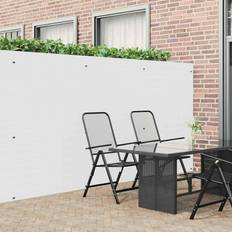 vidaXL Garden Fence Double-Sided White 1.8x5 m PVC