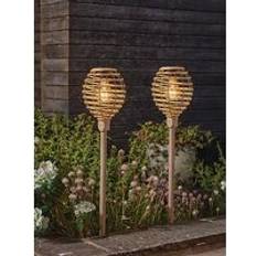 Garden Ornaments Smart-Solar Lumina Rattan Stake Light Pair - One Colour