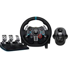 Logitech G29 SE Driving Force Racing Wheel Shifter Pedals Bundle - Black