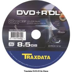 Traxdata DVD Optical Storage Traxdata Ritek DVD+R Double 8x Logo 8.5Gb 240min Dual Layer Blank Disks