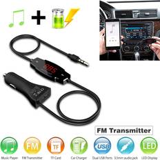 3.5mm (Aux) FM-sändare Dodocool Dodocool Wireless FM Transmitter Radio Car Hands-Free Function USB Charger