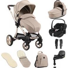 3 Stroller Luxury 8 Piece Bundle with Maxi Cosi Pebble 360 Pro2 Car Seat Feather