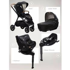 Joie Extendable Sun Canopy Pushchairs Joie Calmi R129 Car Seat i-Harbour Carrycot i-Base Encore Bundle