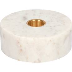 Uyuni Fyrfadsstager Uyuni Marble Base Candleholder 3.5 x 10 cm White Fyrfadsstage