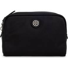Tory Burch Toiletry Bags & Cosmetic Bags Tory Burch Logo-Plaque Makeup Bag - Black