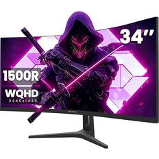 34-Inch Curved Ultrawide WQHD Gaming Monitor 3440 x 1440 R1500 up to 165Hz