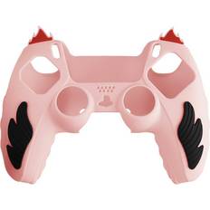 Ohjaimen tarrat MTK Playstation 5 PS5 Silikon Skin Skal Fodral Anti-Slip Skydd Flame Design Rosa