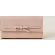 Beige Clutches Accessorize Gold Bow Clutch Bag - Beige