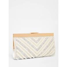 Clutches on sale Quiz Womens Bridal Embellished Clutch Bag - White