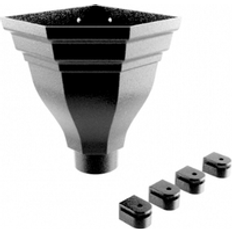 Roof Equipment ARP Aluminium, Black Cast Aluminium Round Merus Corner Small Hopper 63mm PPC Finish