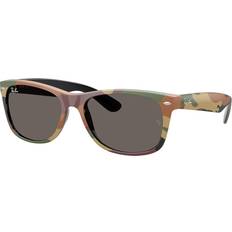 Herr - Wayfarer Solglasögon Ray-Ban New Wayfarer Classic Solglasögon - Svart/Grön Kamouflage